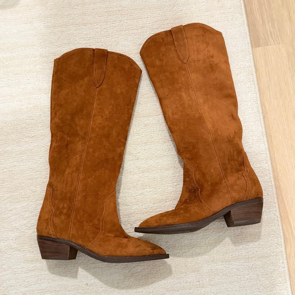 DV Dolce Vita Kit Suede Knee High Boots in Chestnut Brown Size 6.5